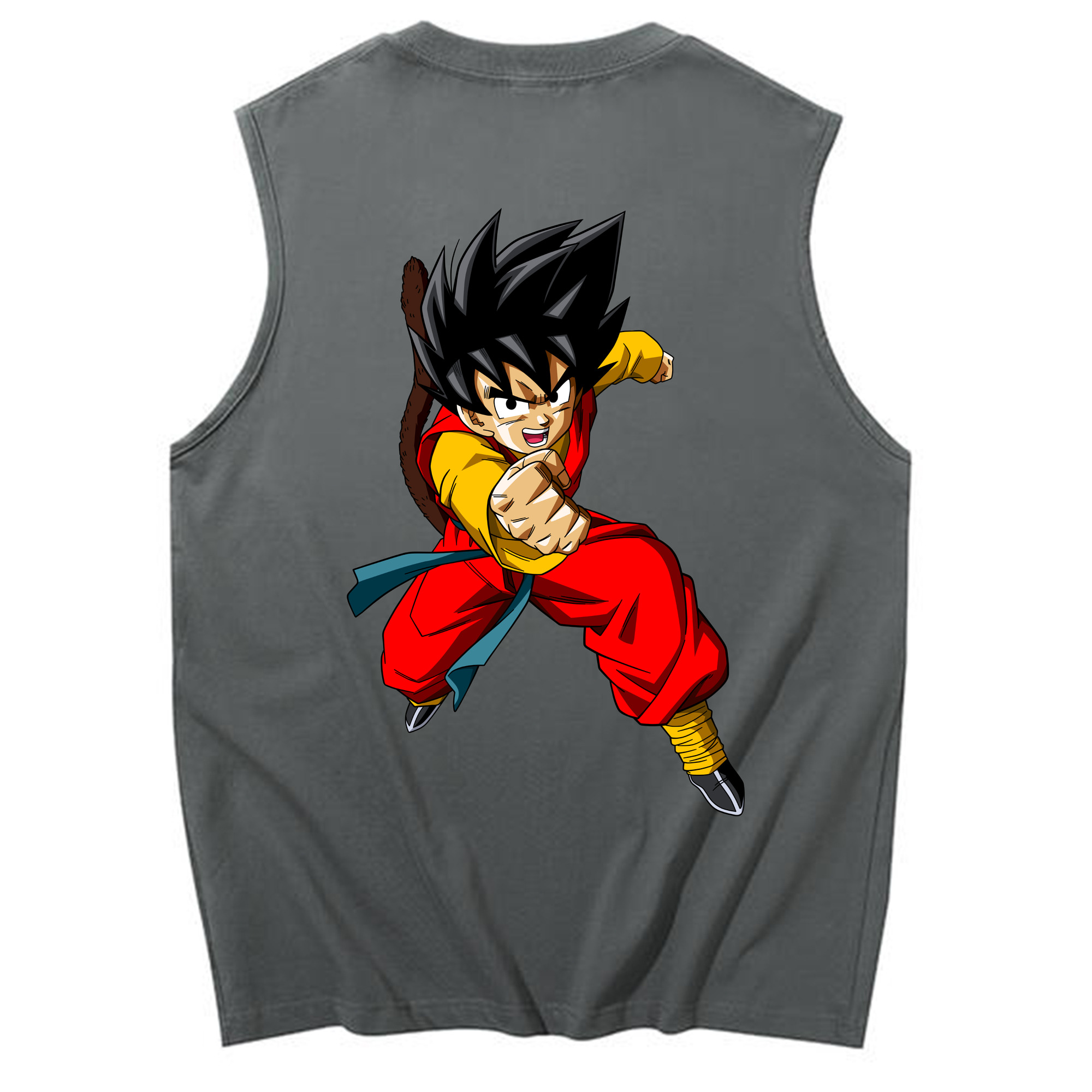 （画像用） ドラゴンボール 孫悟空（そん ごくう）Son Goku カカロット DRAGON BALL Kakarotto コットン100％タンクトップ（背面プリント）
